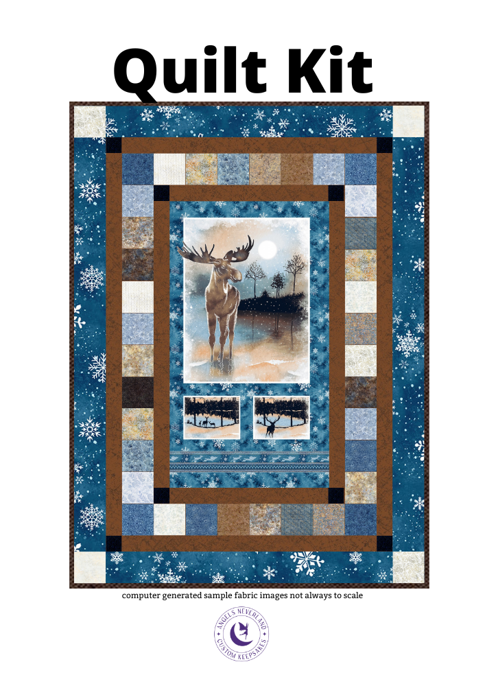 Cold Winter Morning Picture This Quilt Kit with Tonga Moonlit Batiks Precuts