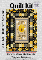 Beginner Bee Hive Quilt Kit Timeless Treasures Home Is Where My Honey Is DIY Panel Quilt with Picture This Pattern
