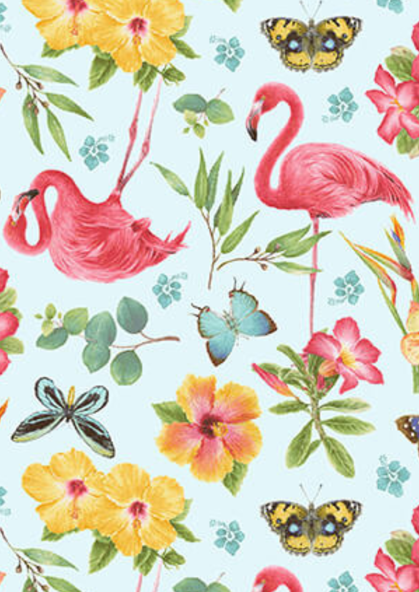 Pink Paradise Flamingo - ON KEY Tropical Floral Beginner Quilt Kit