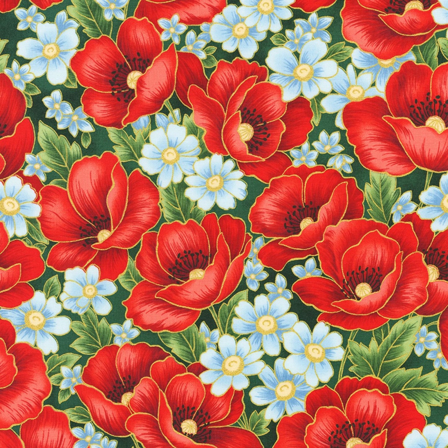 Poppy Hill Whispered Florals  – 3 Yard Quilt Fabric Bundle | Angels Neverland Exclusive