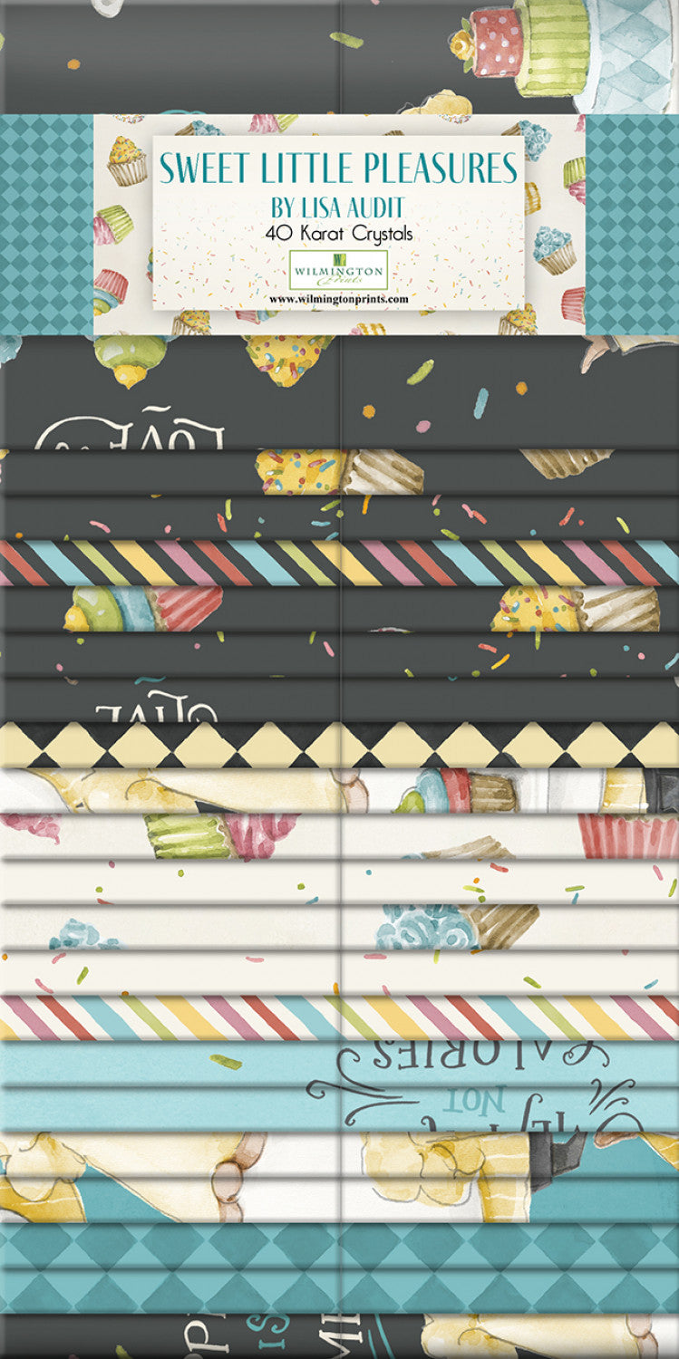 Sweet Little Pleasures Black Packed Gnomes Fabric by the Yard