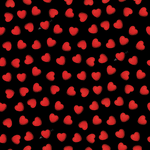 All My Heart - Heart Toss Black - pairs with Bonjour Parisian Paris Fabric by the Yard