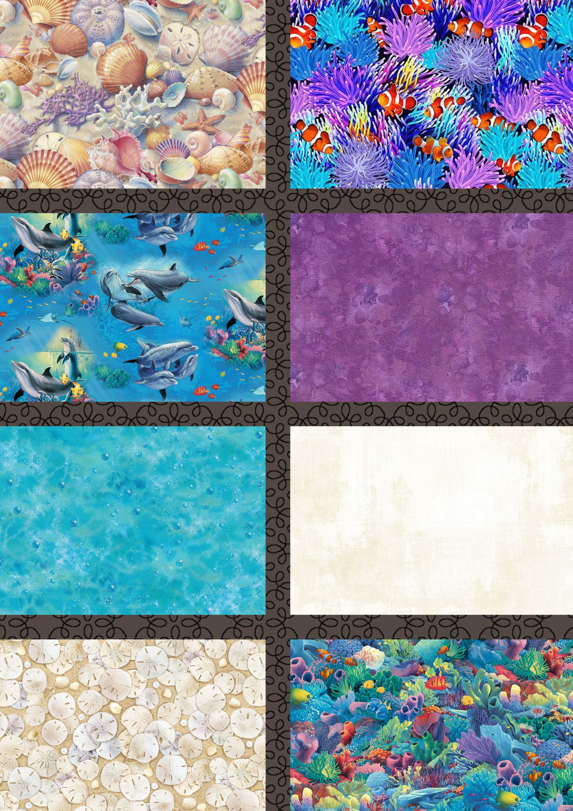 Dolphin Falls Panel Beginner QUILT KIT with Picture This Pattern
