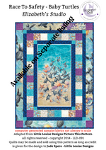 Baby Sea Turtle Panel Beginner QUILT KIT - Race to Safety & Paradise Batik Precuts