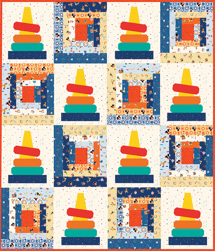 Ring Toss Pop 'N Play QUILT KIT by RBD Designers