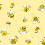 White Bees Allover Cotton Fabric - Susybee Sweet Bees Collection - SB20197-100