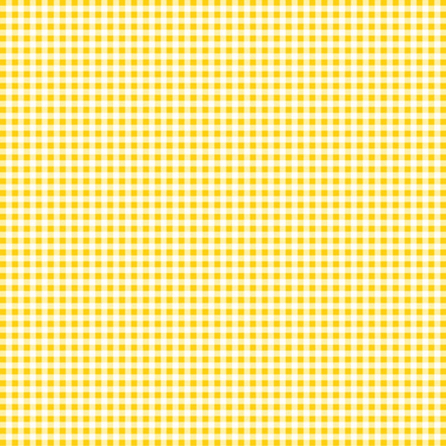Yellow Gingham Cotton Fabric - Susybee Basics Sweet Bee Collection - SB20268-310