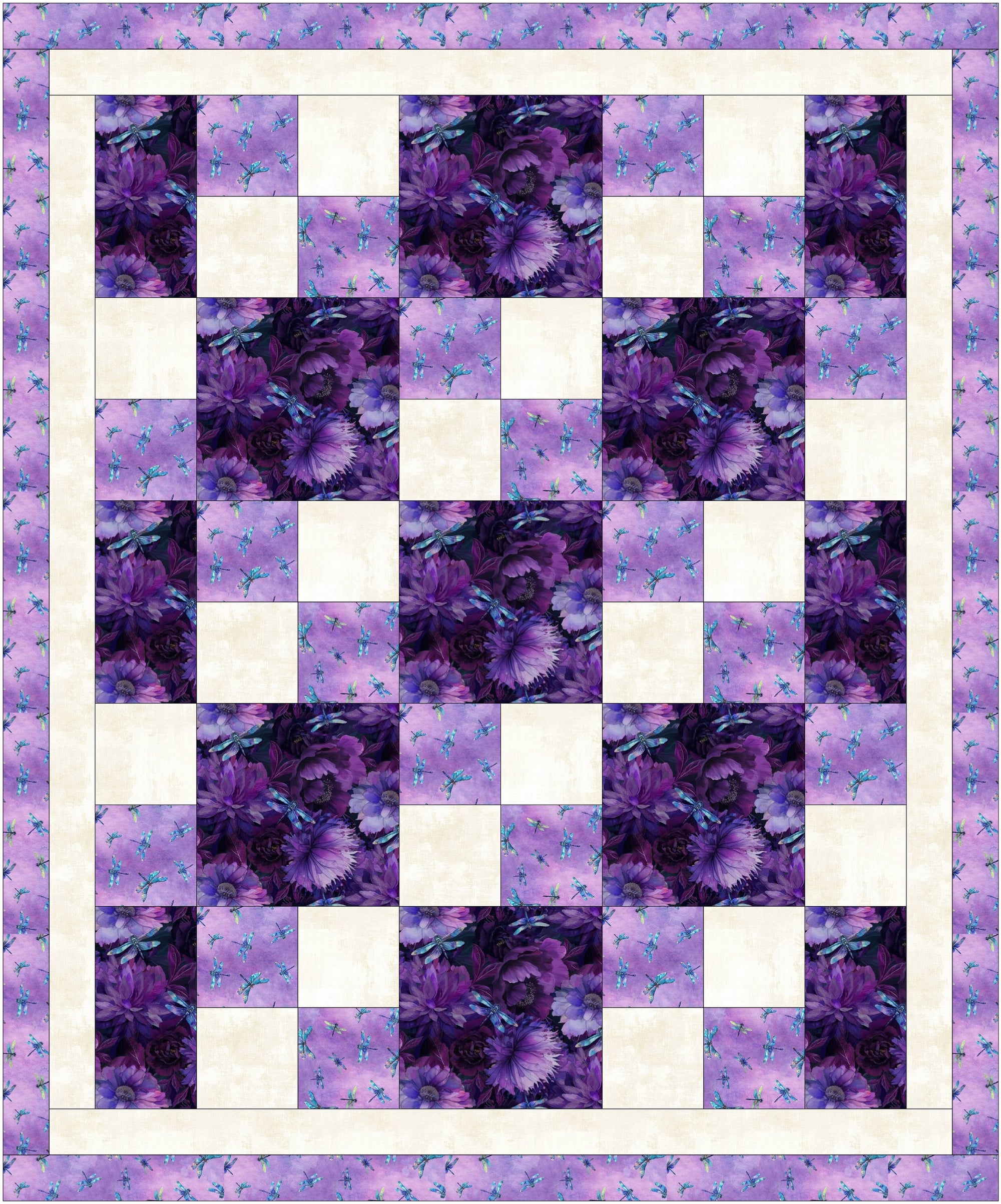 Dragonfly Mist: Twilight Edition 3 Yard Quilt Kit | Timeless Treasures Fabric + Free Pattern Link