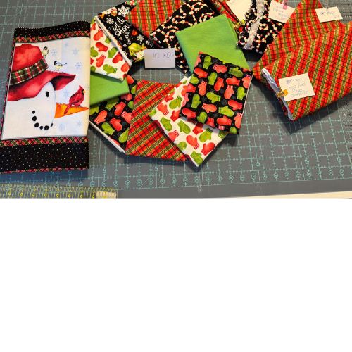 Flannel Snow Birds Remnants & Block PANEL remnant bundle - Henry Glass Snow Bird Collection