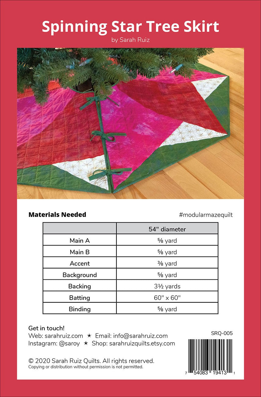 Gingerbread Dreams Spinning Star Tree Skirt Kit