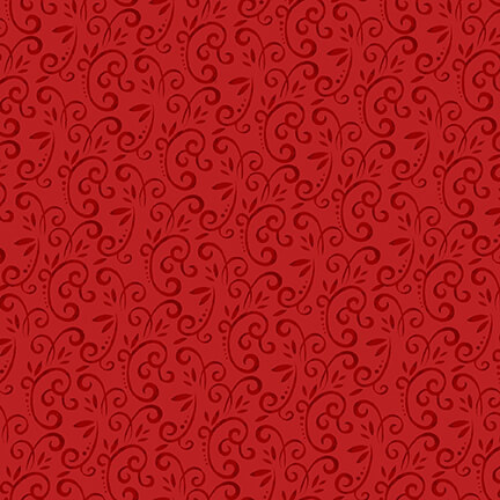 Snow Place Like Home - Red Swirls 31" remnant, end of bolt piece