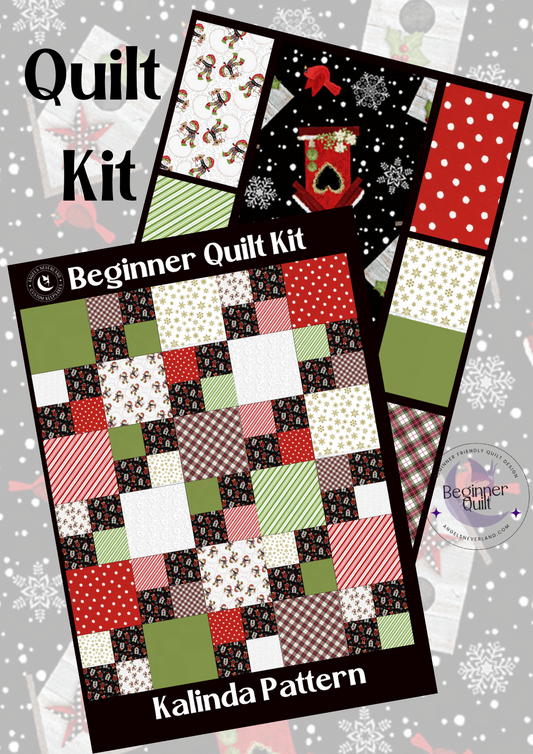 Christmas Quilt Kits with Snow Place Like Home Birdhouse Theme