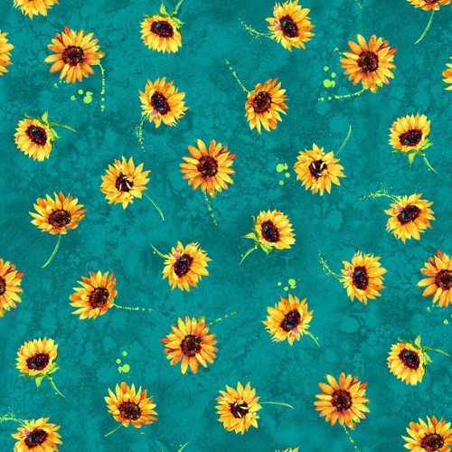 Sundance Sunflower Fabric Collection of Fat Quarters & Panel