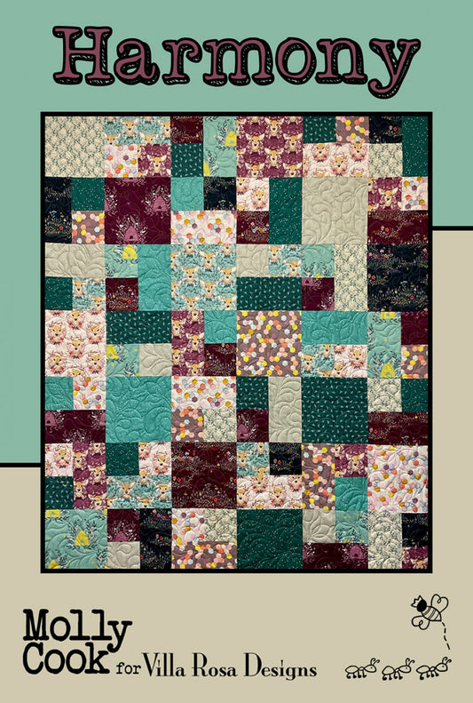 Harmony Quilt Pattern Only - Quilt Pattern for FQs or 10" squares