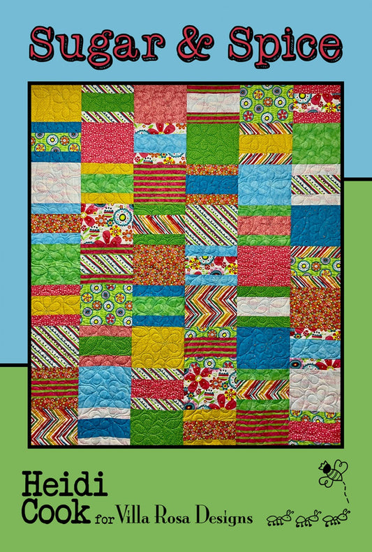 Sugar & Spice Quilt Pattern Only - Quilt Pattern for Easy Beginner FQ Quilt