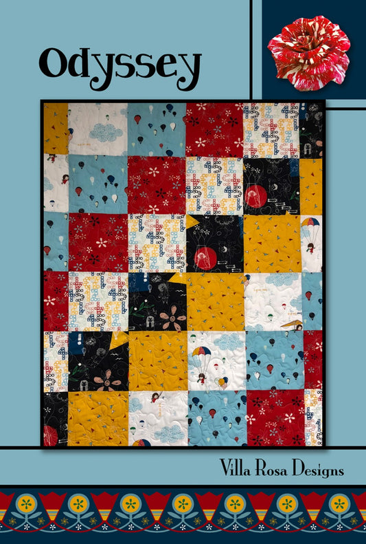 Odyssey Quilt Pattern Only - Quilt Pattern for and Easy & Fast Beginner FQ Quilt