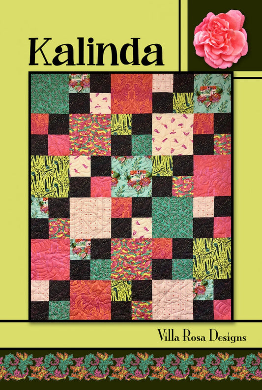 Kalinda Quilt Pattern Only - Quilt Pattern for FQs or 10" squares