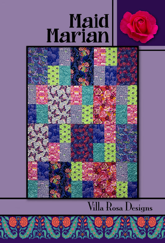 Maid Marian Quilt Pattern Only - Fast Beginner Quilt Pattern for FQs