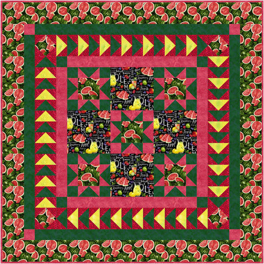 Fresh Squeezed Watermelon Quilt Kit – 72” x 72” Confident Beginner Quilt