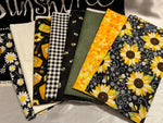 You are my Sunshine Fat Quarter Fabric bundle with Sunflower Cotton Panel - Floral Sunshine FQs