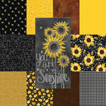 You are my Sunshine Sunflower Fabric FQ Bundle + Sunflower Panel