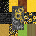 You are my Sunshine Sunflower Fabric FQ Bundle + Sunflower Panel