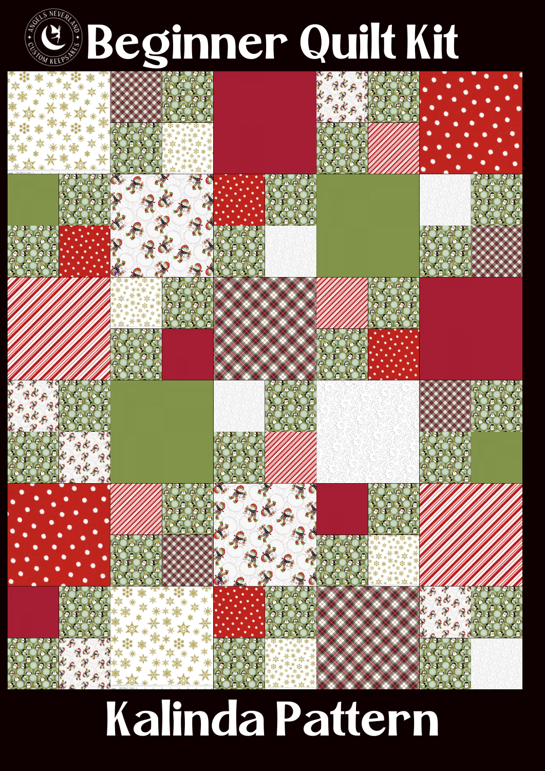 Angels Neverland Quilt Kit Christmas Quilt Kits with Penguin Theme