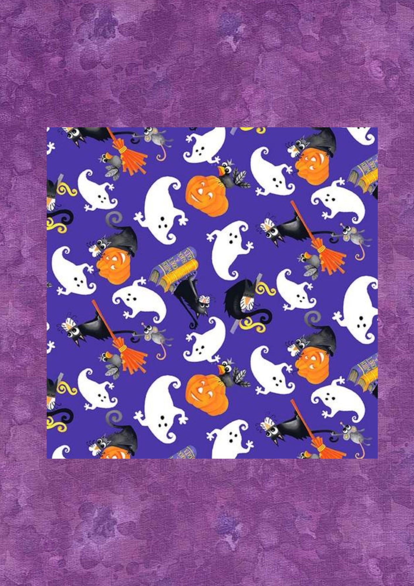 Halloween Glow in the Dark Fabric Bats on Orange – Angels Neverland