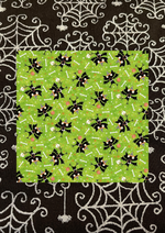 Angels Neverland Quilt Kit Halloween Quilt Kit featuring Northcott Gnomes Night Out Cotton Fabric Border with traditional Halloween Motifs