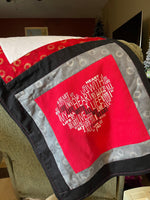 Angels Neverland Quilts & Comforters Heirloom Custom T-shirt Memory Quilt lap size with 4 T-shirts, Bereavement gift, memory blanket