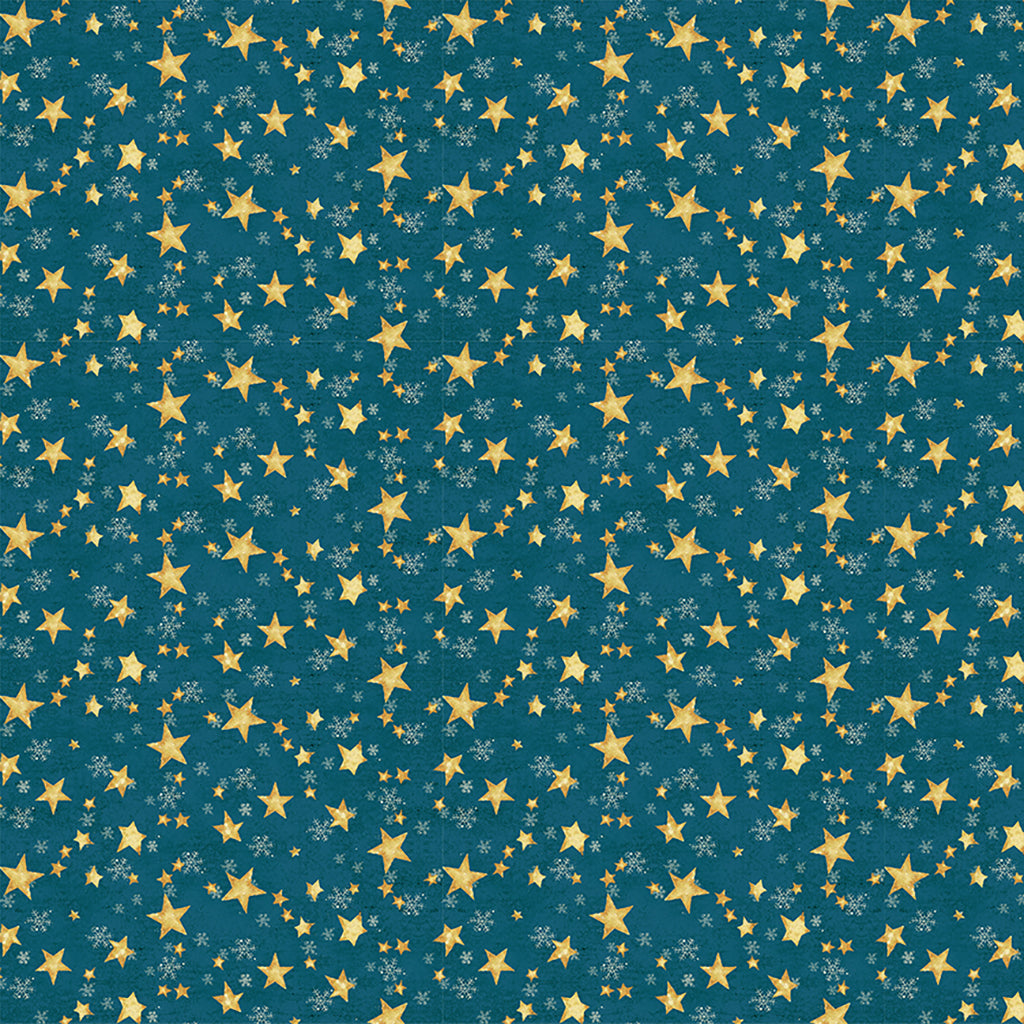 Sparkle Snowflake Fabric in Gold Holiday Cotton with gold metallic thr –  Angels Neverland
