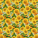 Angels Neverland Sunshine Harvest Pumpkin & Sunflower Floral Panel
