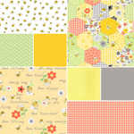Clothworks Fabric Bundle Sweet Bees Fabric Bundle by Susy Bee 8 pieces (FQ, 1/2 yard or 1 yard Bundles)
