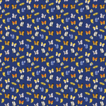 Clothworks Fabric Butterflies on Blue Sunflower Bouquets Butterflies or Bees Fabric By the Yard