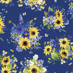 Clothworks precut Sunflower Bouquets 1/2 yard Fabric Bundle by Heartherlee Chan