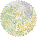 Clothworks precut Zest for Life Precut 10" squares - 10 Karat Crystals