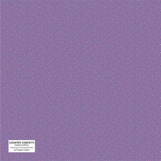 Country Confetti -Party Panda Purple Blender Fabric Yardage