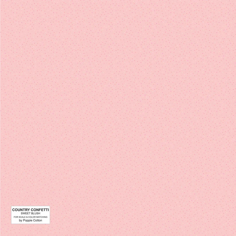 Country Confetti -Sweet Blush Pink Blender Fabric Yardage