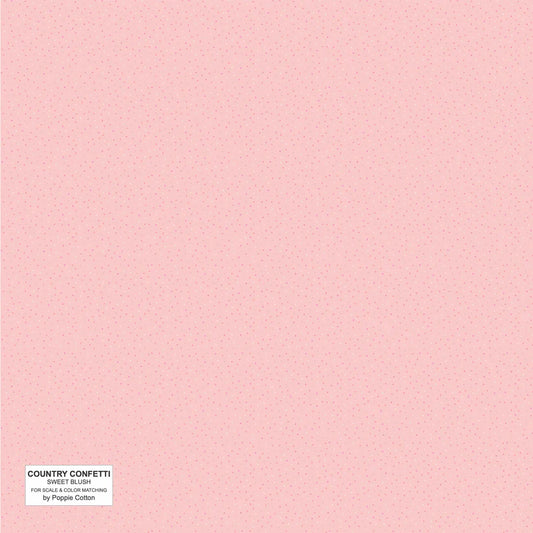 Country Confetti -Sweet Blush Pink Blender Fabric Yardage