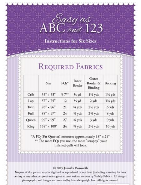 Sunflower Bouquets Beginner Quilt Kit Easy as ABC and 123 Pattern for Lap Size Quilt