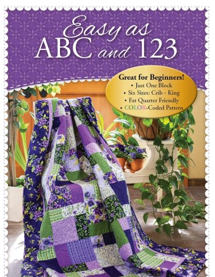 Sunflower Bouquets Beginner Quilt Kit Easy as ABC and 123 Pattern for Lap Size Quilt