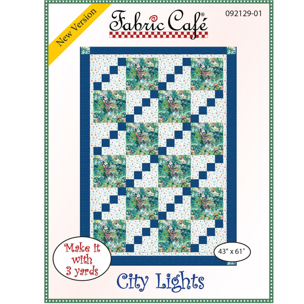 Fabric Café Quilt Kit City Lights by Fabric Café Dolphin Nursery Quilt Kit, Under the Sea Quilt Kit