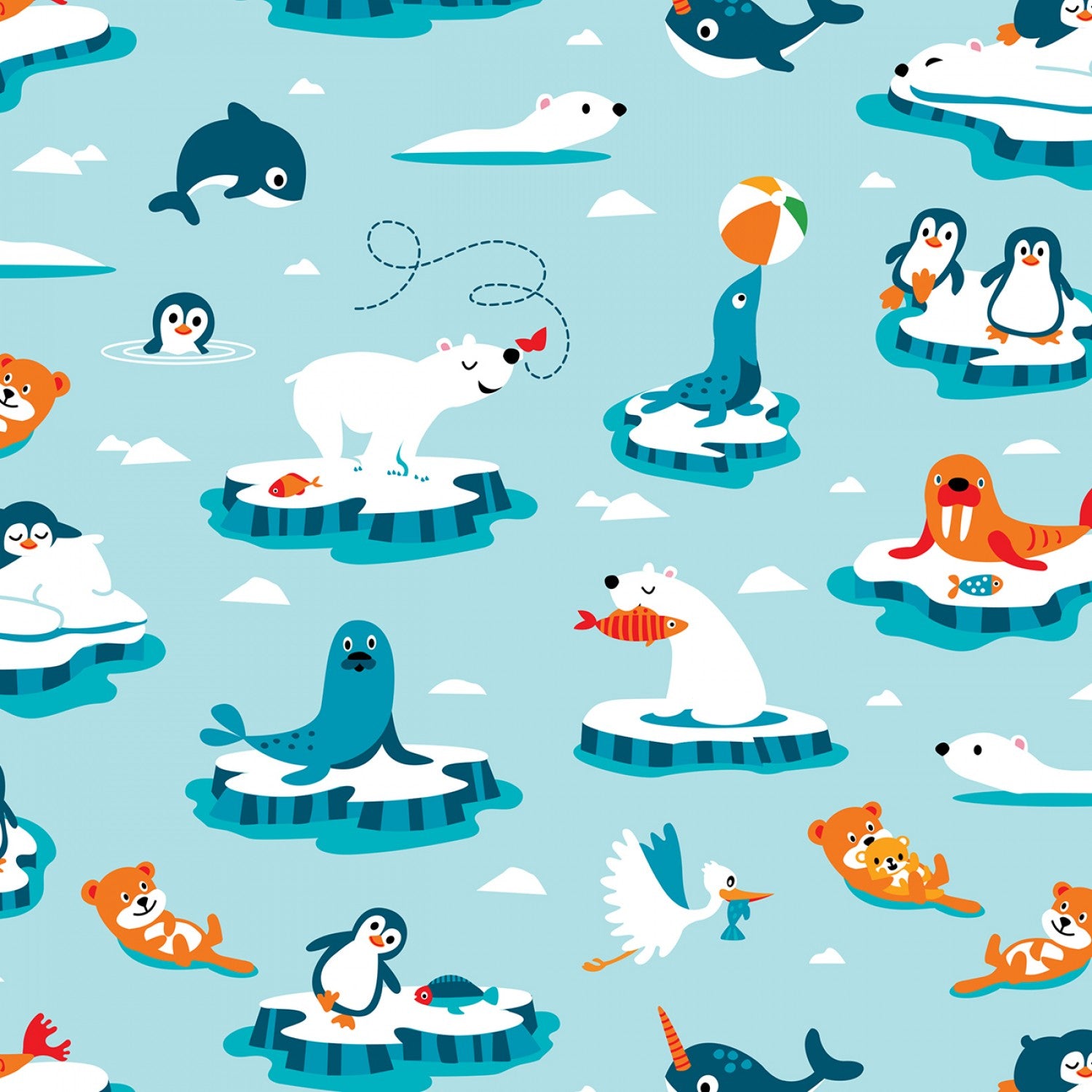 Freckle & Lollie Zooville Cotton Fabric from Freckle & Lollie by Shawn Wallace 13 fabric collection
