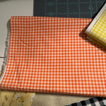 Coral Gingham Cotton Fabric - Susybee Basics Sweet Bee Collection - SB20268-420