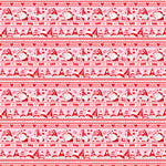 Henry Glass 1/2 yard Gnomie Love Gnome Valentine's Day Fabric - Border Stripe Quilt Cotton Fabric by the Yard