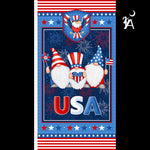 Henry Glass Fabric Gnome of the Brave Patchwork Patriotic Cotton Fabric Gnome Fabric By the Yard