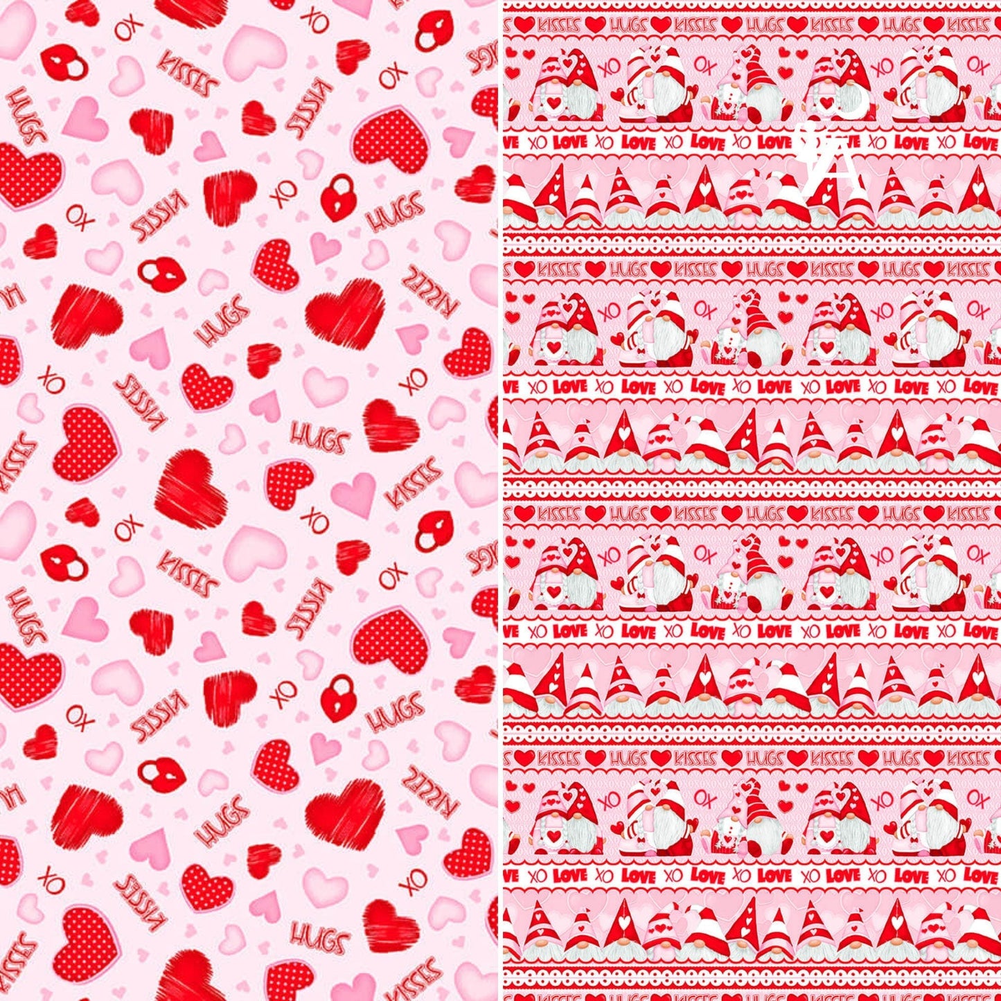 Henry Glass Fabric Panel Gnomie Love Henry Glass Fabric PANEL ONLY, Gnome Cotton Fabric Panel for Valentine's Day