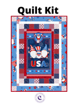 Henry Glass Quilt Kit Patriotic Gnome of the Brave Easy DIY Beginner QUILT KIT with Henry Glass Fabric with Picture This Pattern