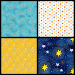 Henry Glass Quilt Kit QUILT KIT Stay Wild Moon Child by Henry Glass with Kwik Shifted Blocks beginner quilt pattern with free panel gift, Celestial Nursery Fabric