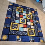 Henry Glass Quilt Kit QUILT KIT Stay Wild Moon Child by Henry Glass with Kwik Shifted Blocks beginner quilt pattern with free panel gift, Celestial Nursery Fabric